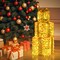 Set of 3 Christmas Lighted Gift Boxes with Pre-lit 90 LED Light and Bows